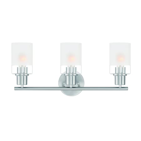 Designers Fountain Cedar Lane 22in 3-Light Brushed Nickel Modern Indoor Vanity Light with Two-Tone Glass Shades D236M-3B-BN